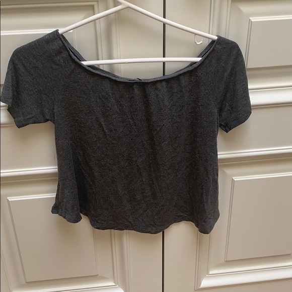 Grey slightly off shoulder top - Picture 4 of 5